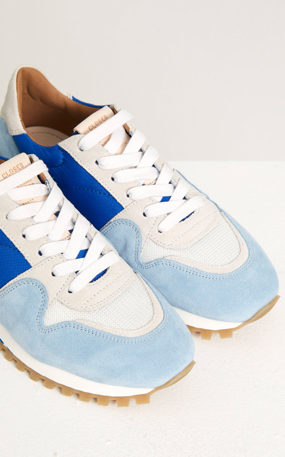 CLOSED Blue Light Blue Camo Runner Sneakers The Renowned Shop